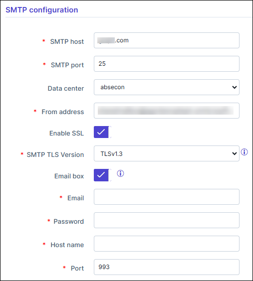Configuring the SMTP Settings for Microsoft